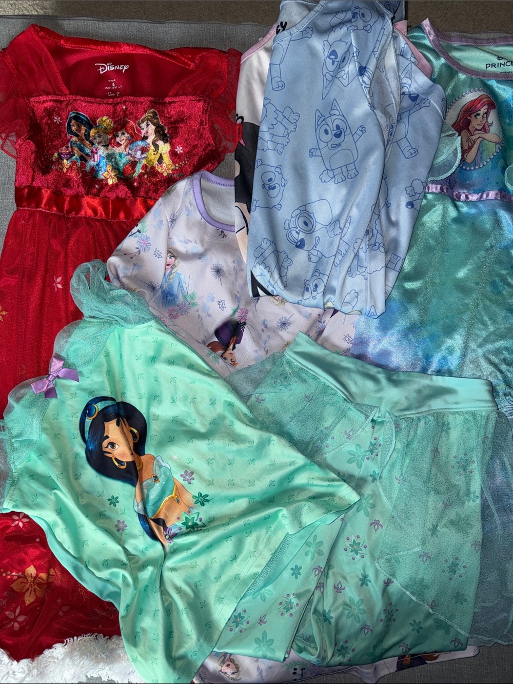 Disney Princess Nightgown Pajama Lot
